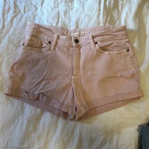 Light pink jean shorts